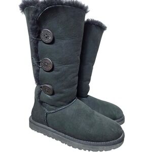 UGG black bailey 3 button side tall boots womens size 7